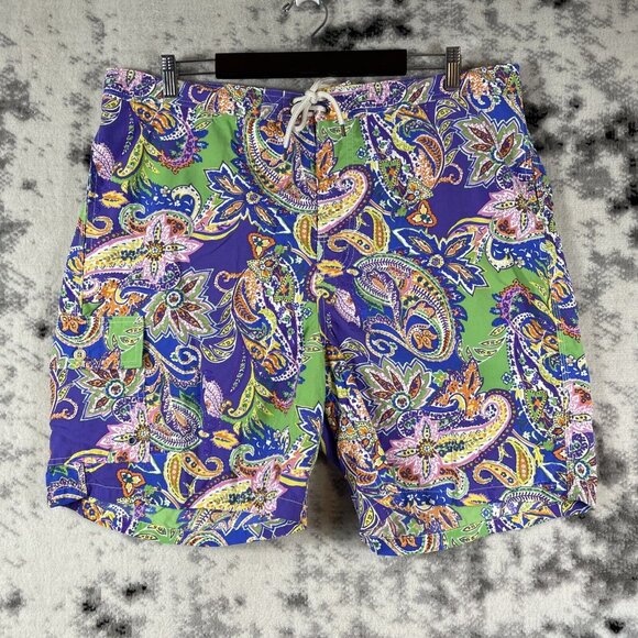 Polo Ralph Lauren Swim Trunks Men's Size XXL Colorful Vacation Beach Pool - Picture 1 of 10